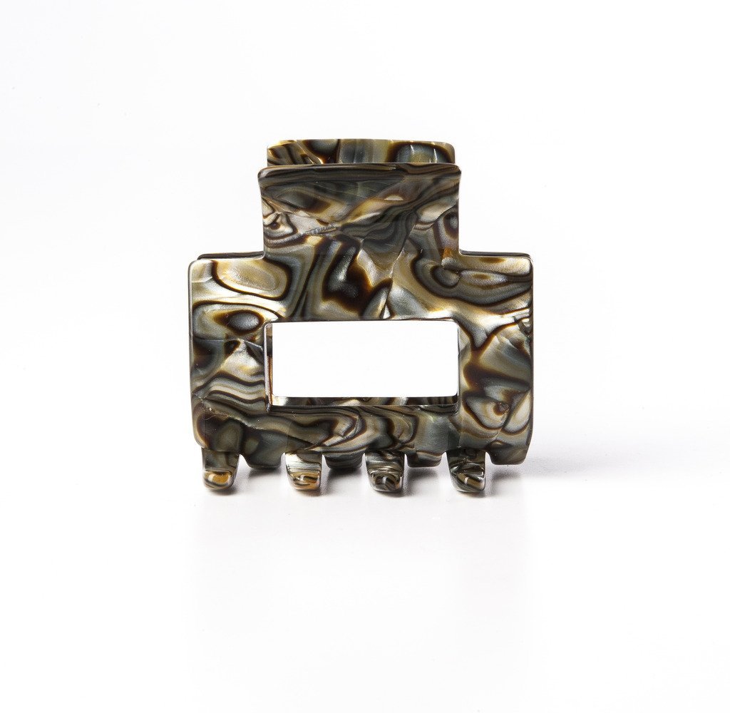 Ficcare Medium Open Rectangle Jaw Clip Onyx