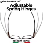 grinderPUNCH Blue Light Reading Glasses High Magnification Strong Reading Power Readers For Men Woman