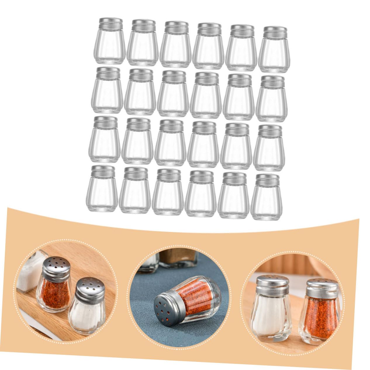 PRETYZOOM Salero Y Pimentero 30 Unidades Mini Pimentero para Barbacoa Soporte para Condimentos para Almacenar Condimentos en La Cocina