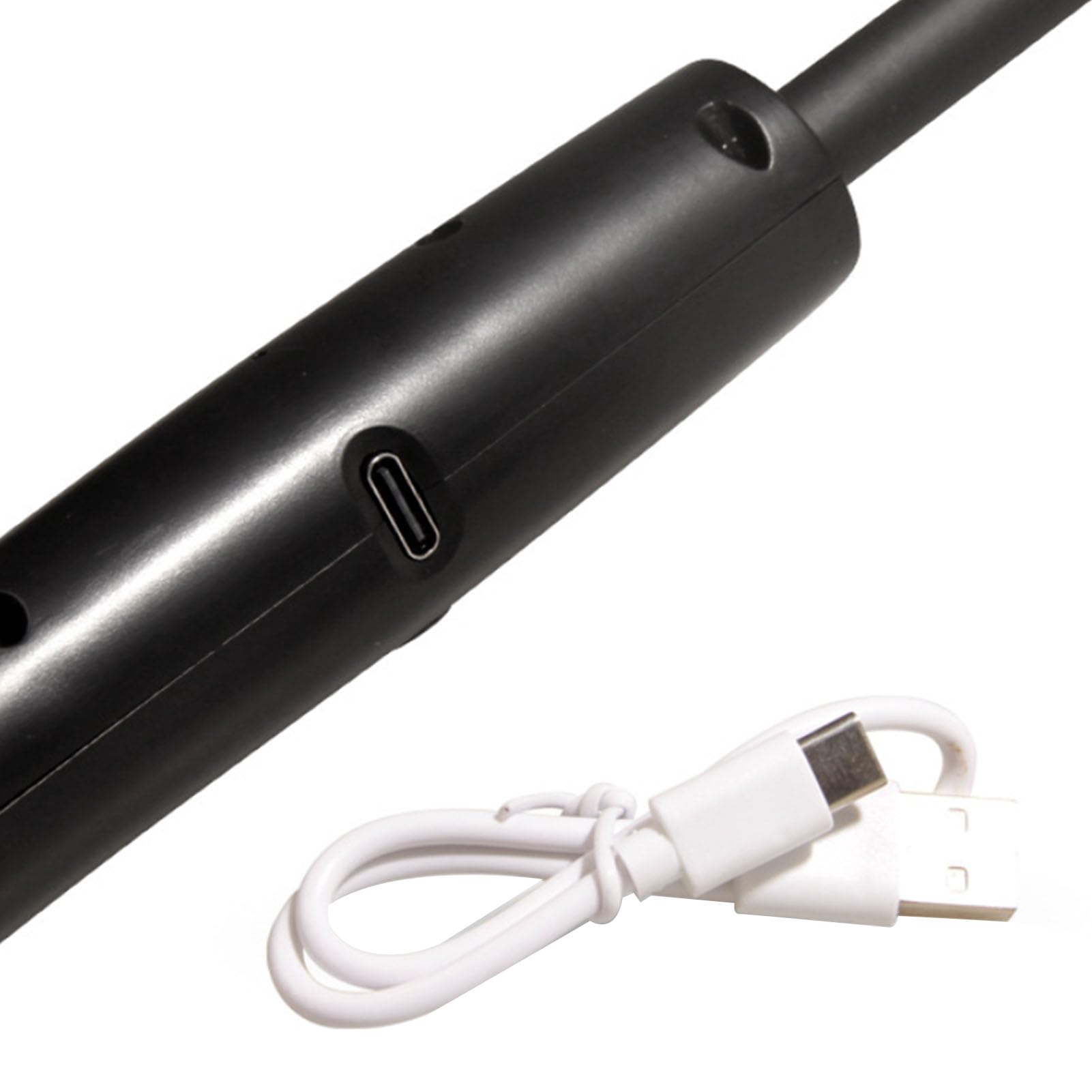 Varita Telescópica para Juegos de Gatos, Juguete de Varita Retráctil con Luz Roja LED, Diseñada para Juegos Interactivos, Antideslizante, Juguete de Caña de Pescar p (Negro)