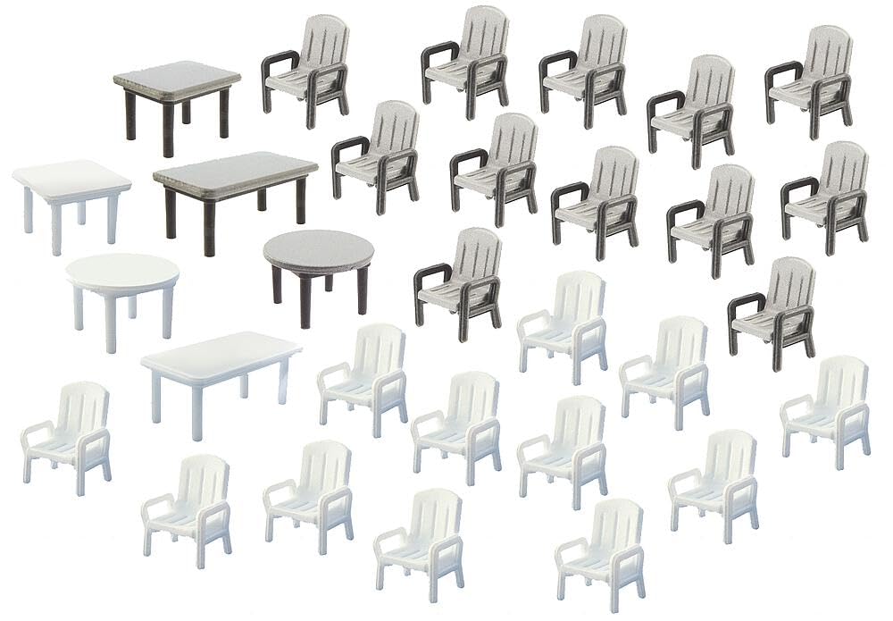 Faller 272441 - 1/160 / N 24 Garden Chairs And 6 Tables - New