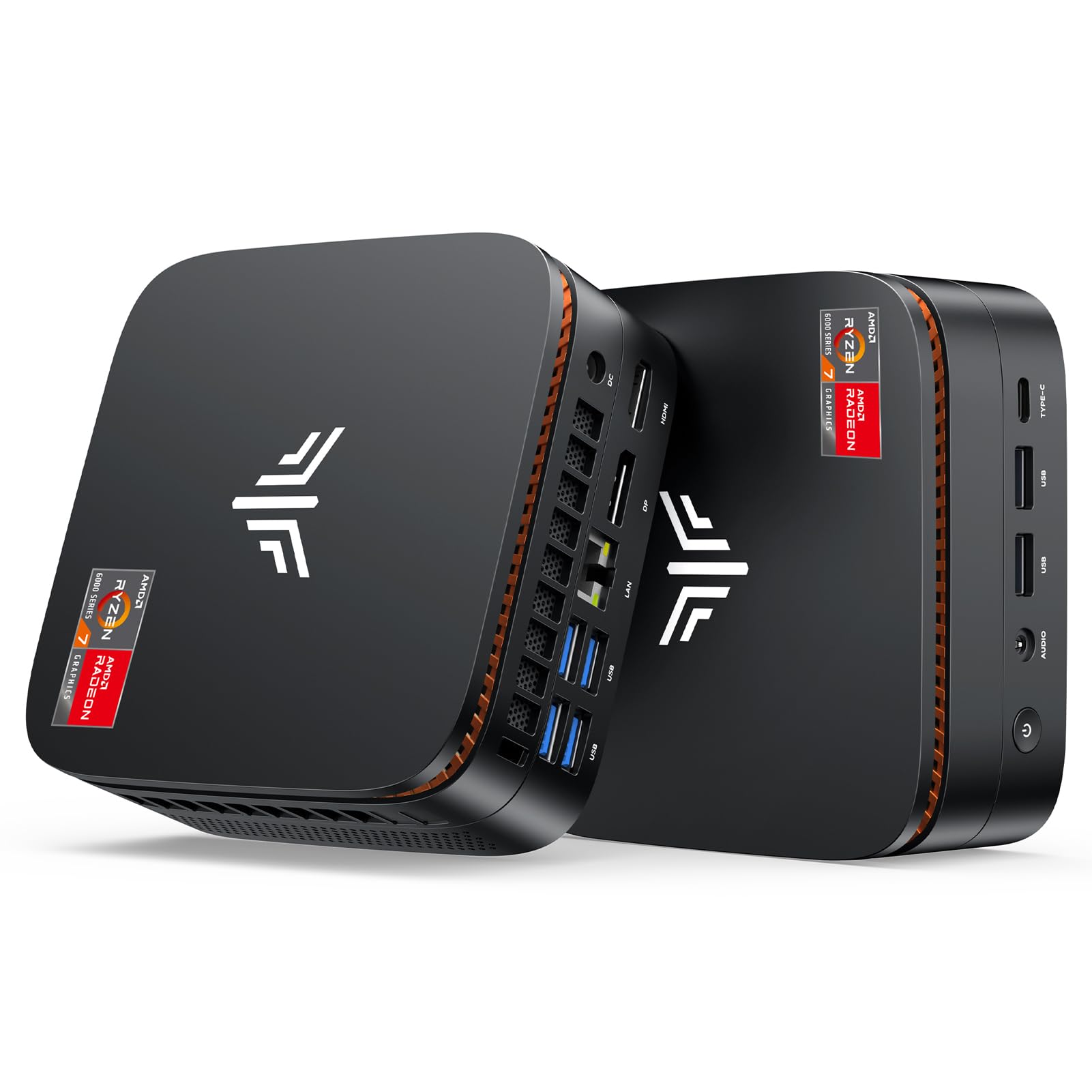 NiPoGi Hyper H1 Mini PC W-11 PRO ΑΜD Ryzen 7 6800H(Max 4.7GHz,8C/16T) 32GB LPDDR5 6400MHz/1TB M.2 NVMe SSD, Desktop PC DP1.4+HDMI 2.0+Type-C 4K Triple Display/WiFi 6/BT 5.2/VESA-Unterstützt