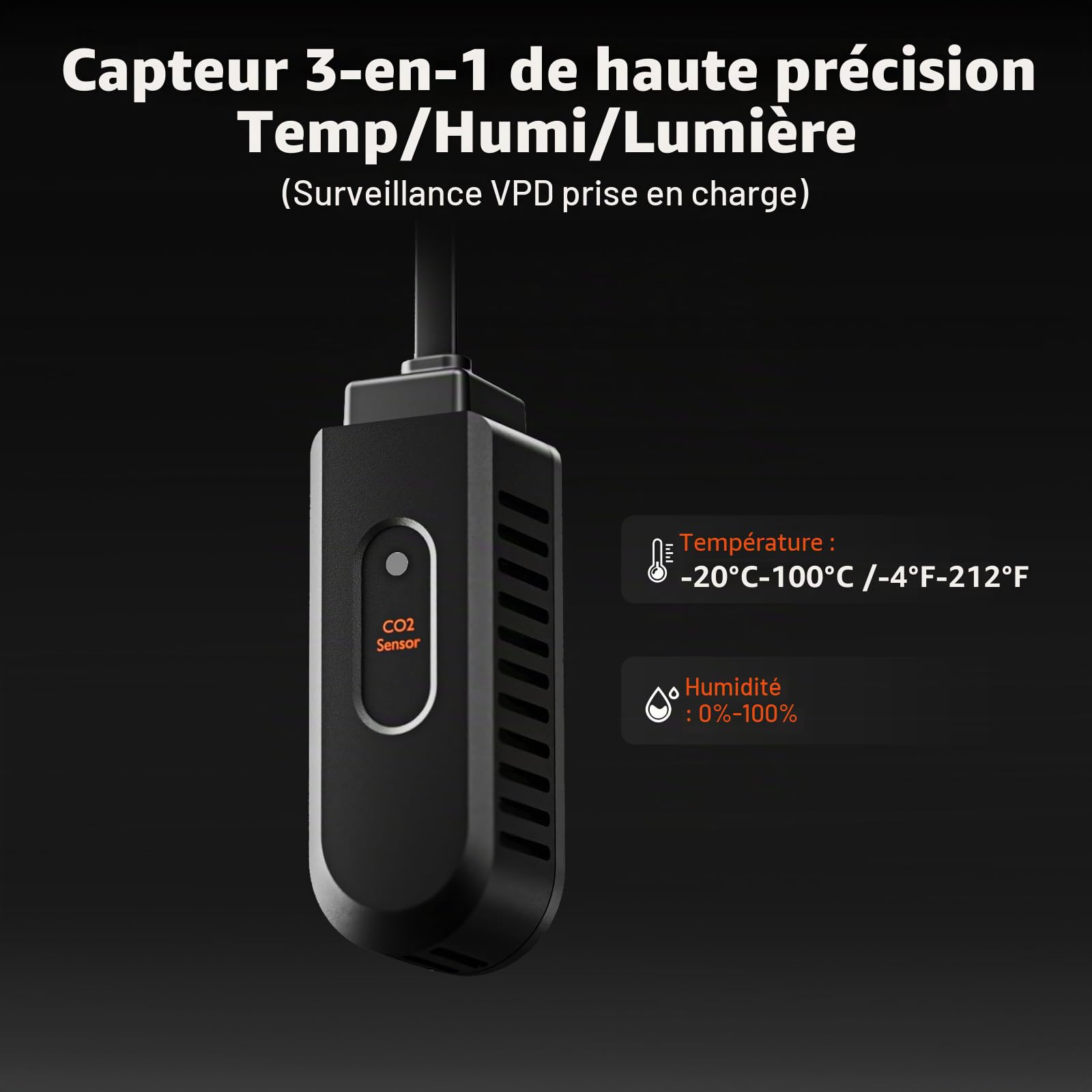 SPIDER FARMER Kit de conduits de filtre à charbon pour ventilateur en ligne de 15,2 cm, ventilateur d'échappement avec régulateur de température et d'humidité pour culture hydroponique