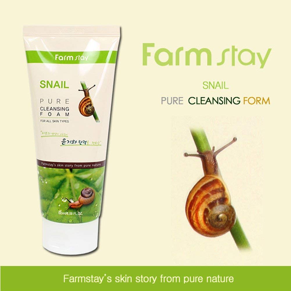 K-Musculo FARMSTAY SNAIL PURE CLEANSING FOAM, 180ml