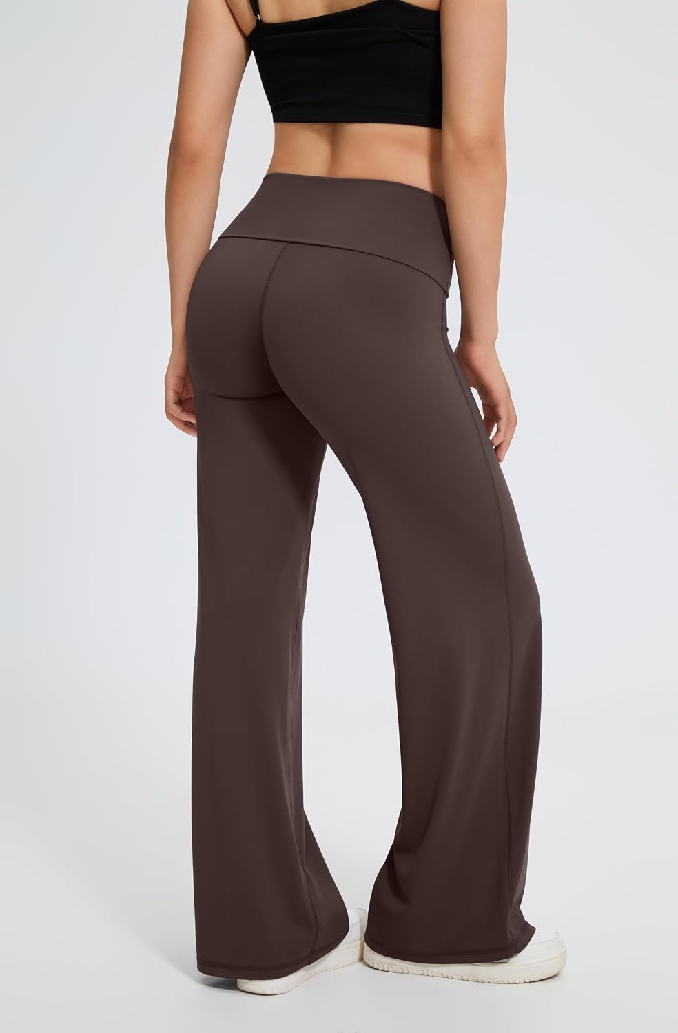 SUUKSESS Women Wide Leg Yoga Pants High Waisted Tummy Control Workout Leggings