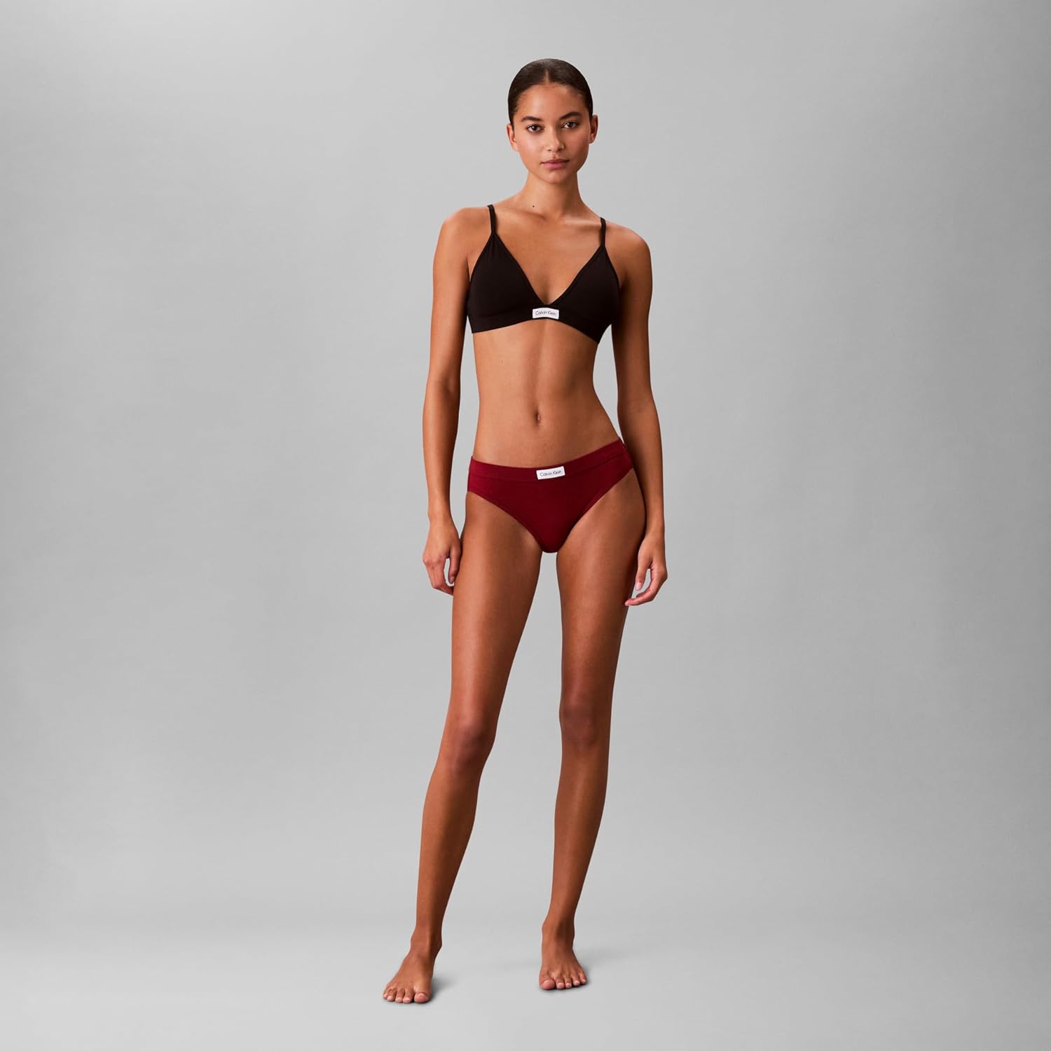 Calvin Klein womens Comfort Logo Cotton Stretch Bikini Panties, 3 Pack - Image 3