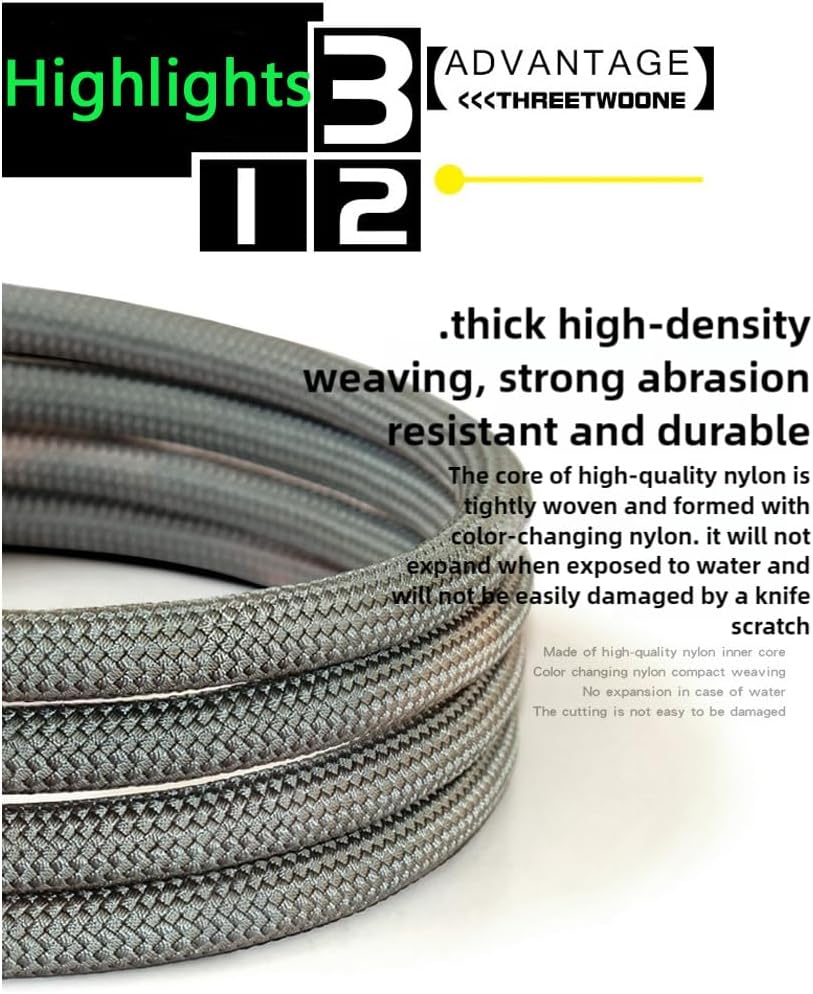 Kinetic Recovery Tow Rope 1" x 16ft Tow Straps Heavy Duty (22,000lbs) with 2 Ring Shackles,Off Road Recovery Kit for Truck Heavy Duty,Nylon Kinetic Tow Rope for 4WD Pickup Truck SUV ATV UTV (5m10t)