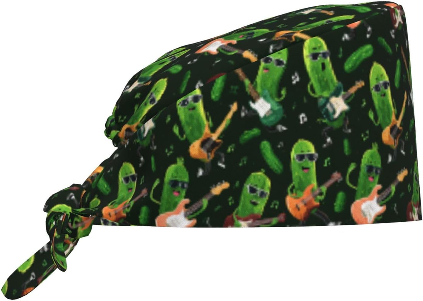 Cat Taco Working Cap, Scrub Cap with Sweatband, Adjustable Tie Back Hat Breathable Headgear for Women/Men