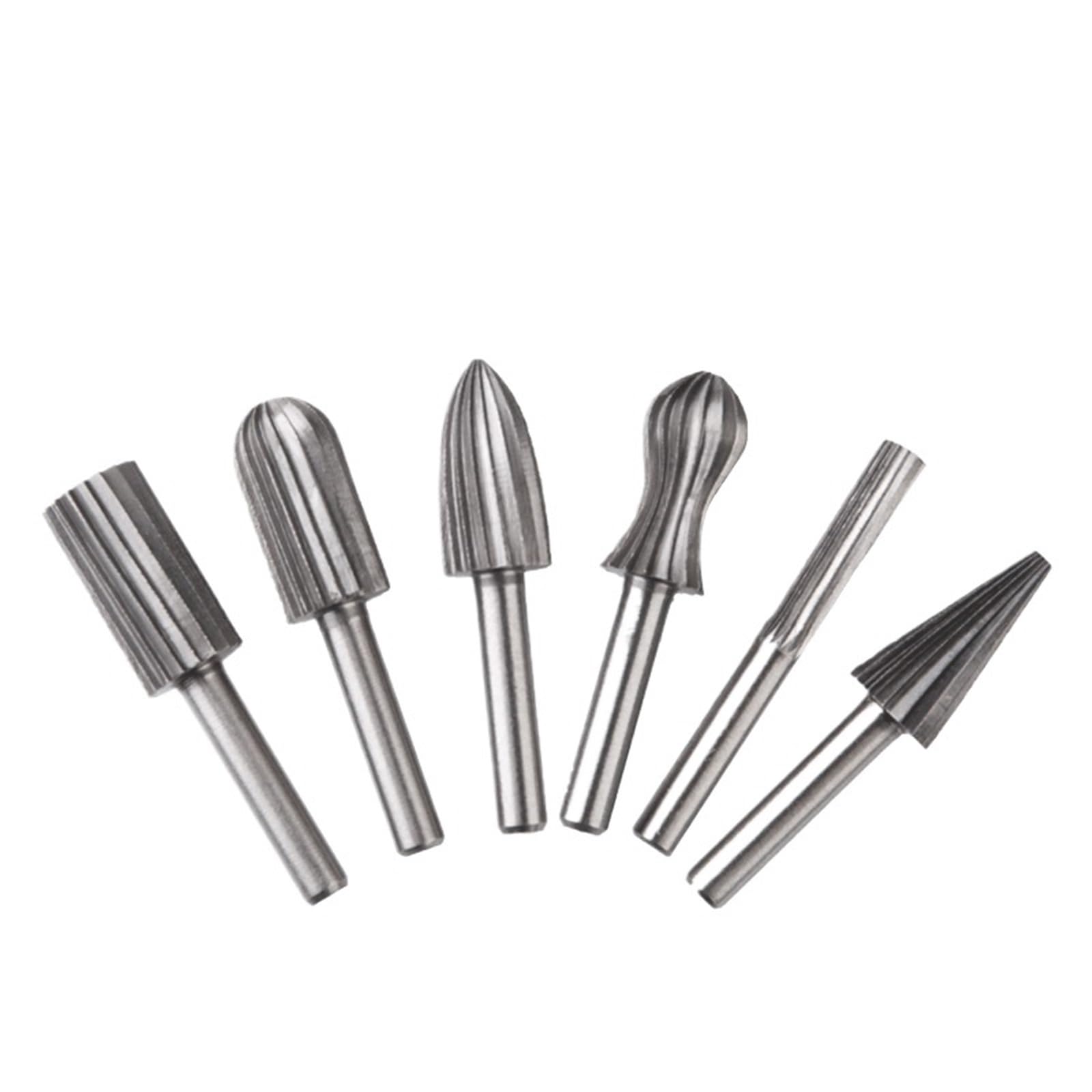 Zestaw pisaków z twardego metalu, frez do grawerowania, pilnik obrotowy, trzpień szlifierski, 6 sztuk, 6 mm, 1/4 cala, do narzędzi tokarskich