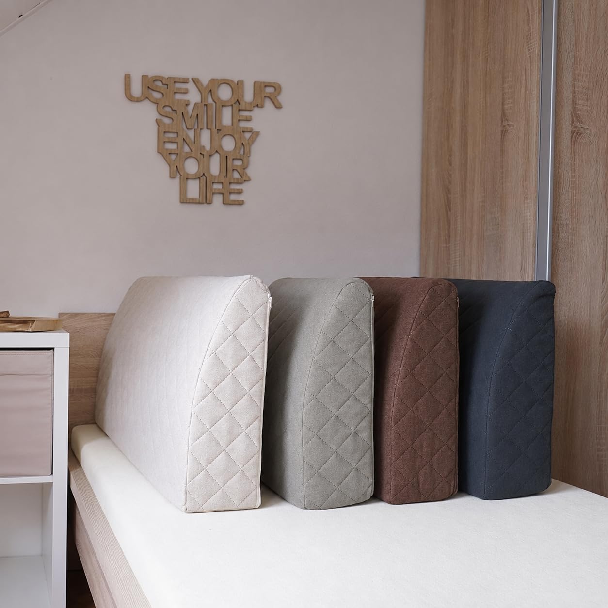 Rückenlehne 90x45 cm, Anthrazit | Komfortables Rückenkissen für Bett, Sofa oder Palettenmöbel, Vielseitiges Rückenstützkissen, Abnehmbarer Bezug