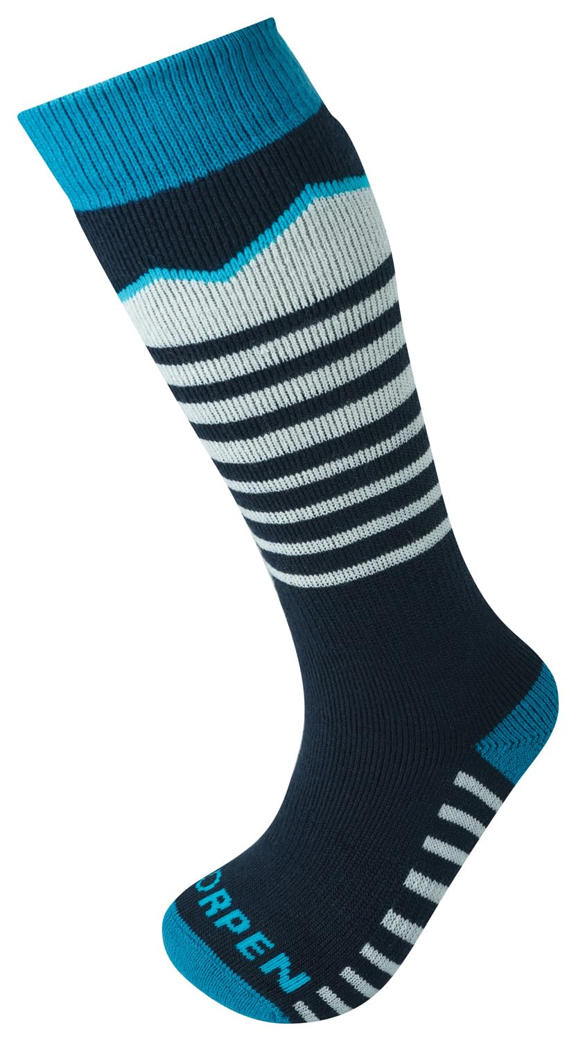 Lorpen Calcetines ecológicos de esquí T1 Merino para niños, ideales para esquí, ecológicos y sostenibles, ultra gruesos, totalmente acolchados, paquete de 2