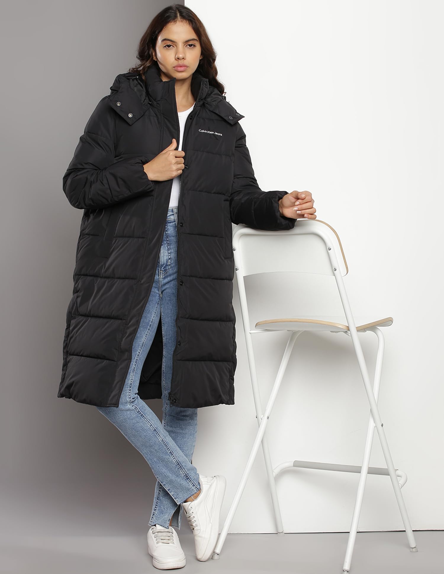 Calvin Klein Abrigo Mujer Down Long Puffer impermeable