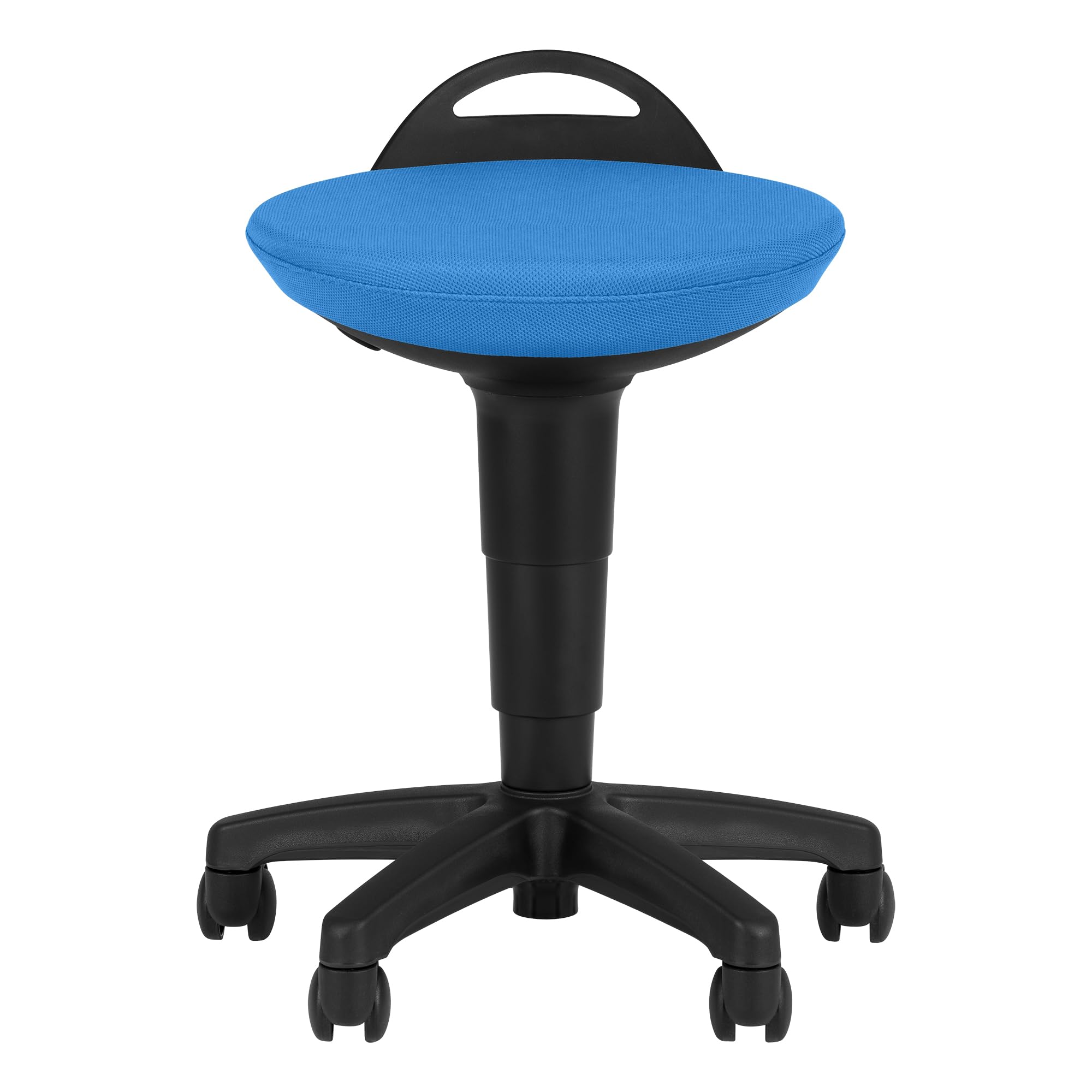 Learniture Rolling Adjustable-Height Padded Stool - Brilliant Blue