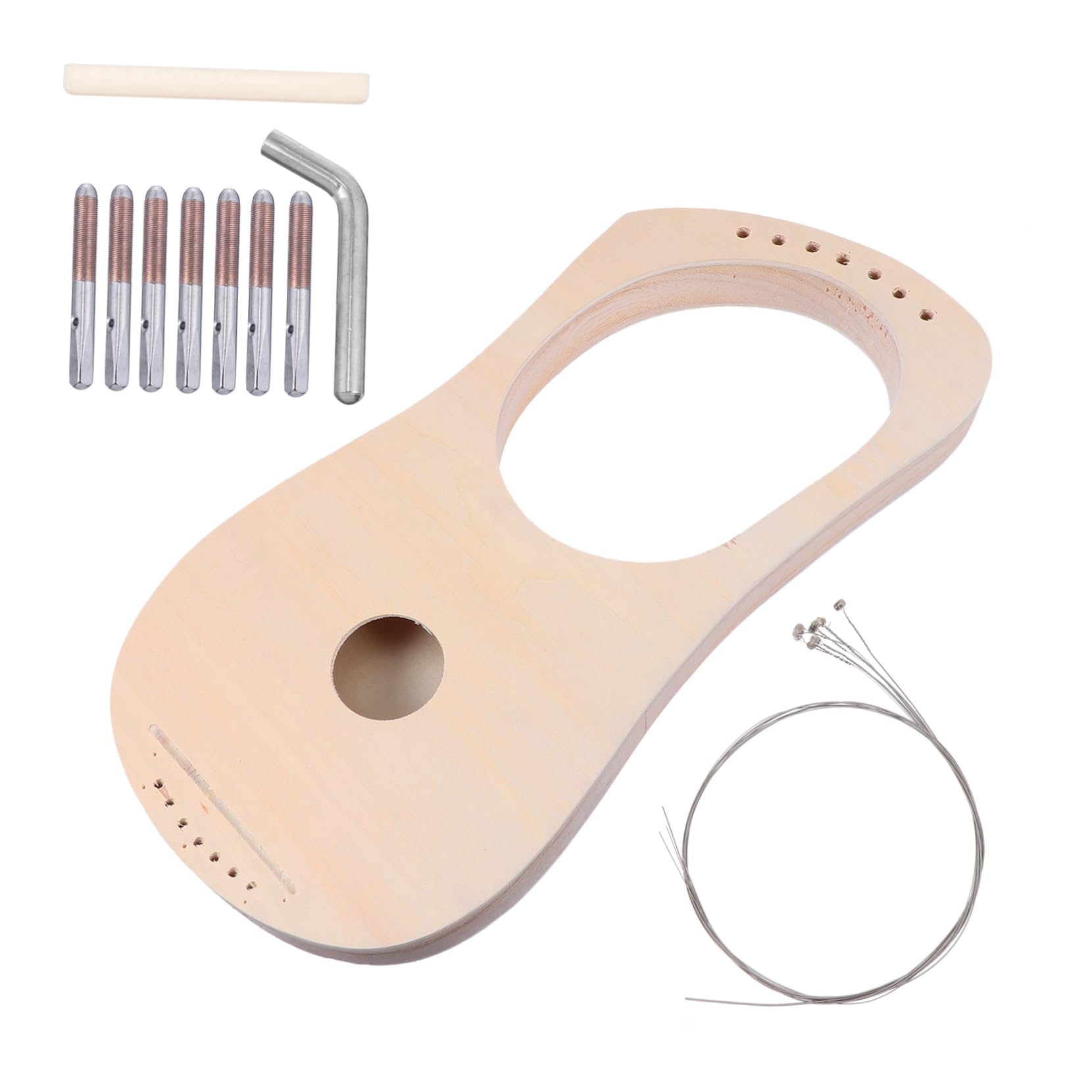 Amazon | GOOHOCHY 1セット木质莱雅琴制作材料包 弦ハープキット