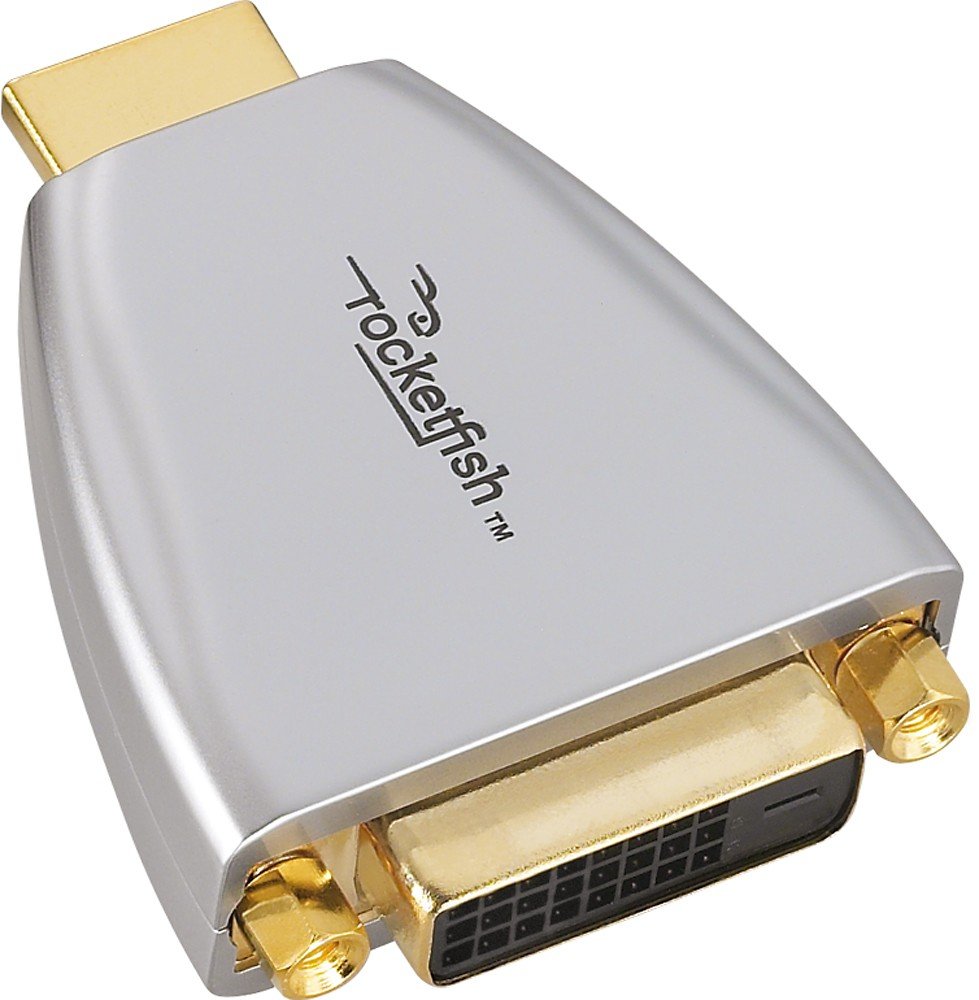 RocketfishDVI-to-HDMI Adapter - Silver/Gold