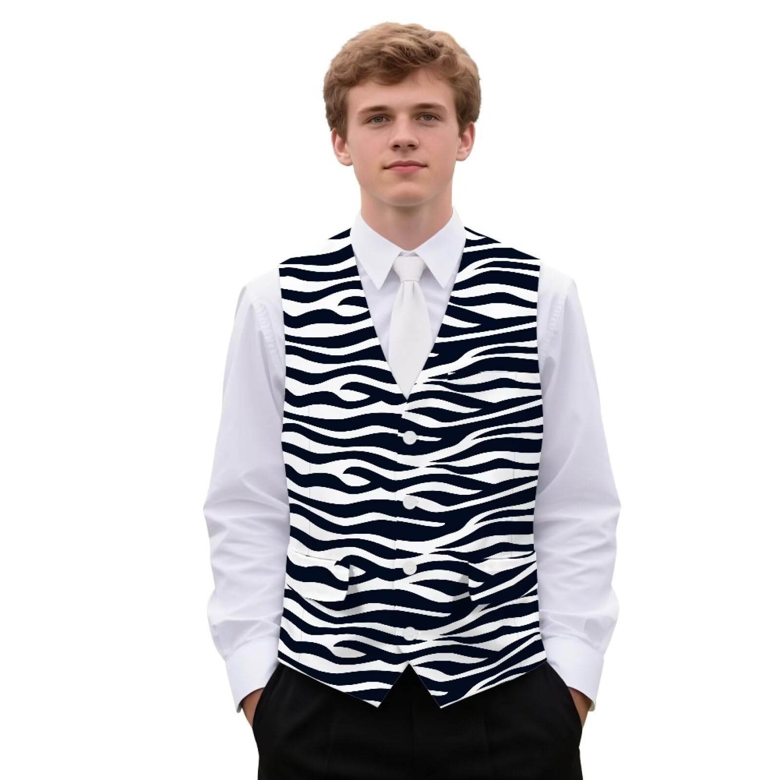 Chaleco formal para hombre, vestido de negocios, ajustado, casual, para trabajo, boda, fiesta, esmoquin con bolsillos