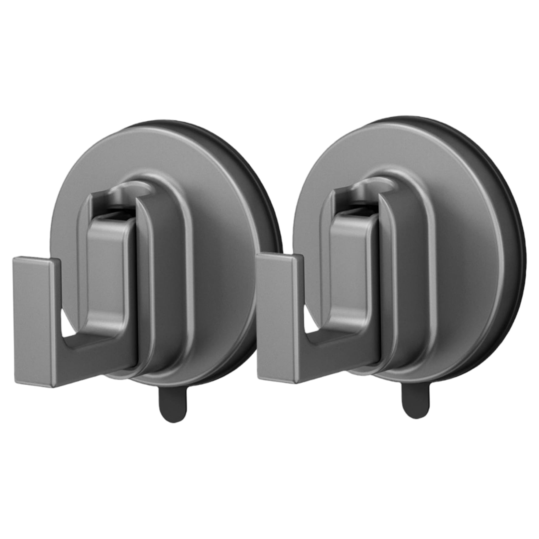 Grsrkep Suction Cup Hooks Heavy Duty 2-Pack, No Drill Wreath Hangers for Front Door Glass, Reusable Vacuum Hooks for Bathroom Shower, Kitchen, Holiday Decor