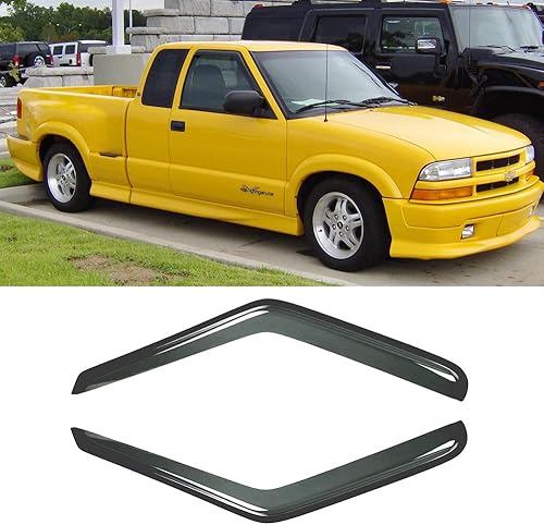 Miniatura 2 de Deflector de viento para ventana lateral impermeable 92127, visera de ventana para Chevrolet S10GMC Sonoma 1994-2003, 1995-2005 S10 BlazerS15 Jimmy,