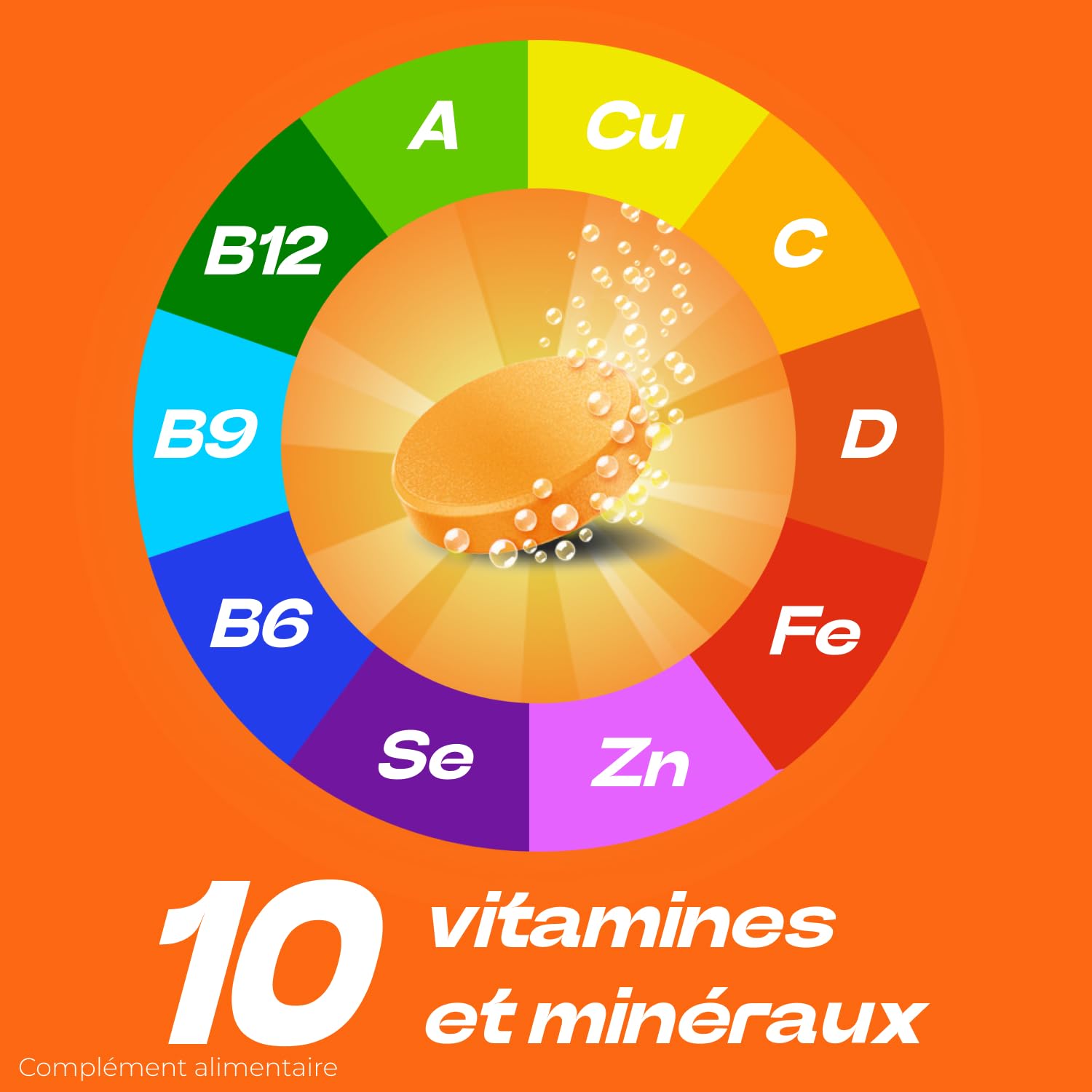 Berocca Immunité Flash - Soutient Système Immunitaire - Complément Alimentaire Immunité - Zinc, Vitamine D & C - Multivitamines et Minéraux - Goût Orange - Maxi Format 60 Comprimés Effervescents