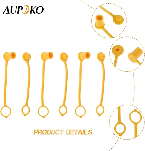 Miniatura 4 de Aupoko Paquete de 3 tapas de tapón de gas natural de propano LP, desconexión rápida de gas de 14 pulgadas, conecta la tapa de polvo de goma y el