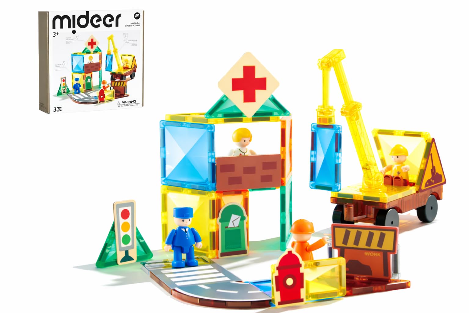 Mideer Mi primer kit magnético Héroes de la ciudad 33 piezas