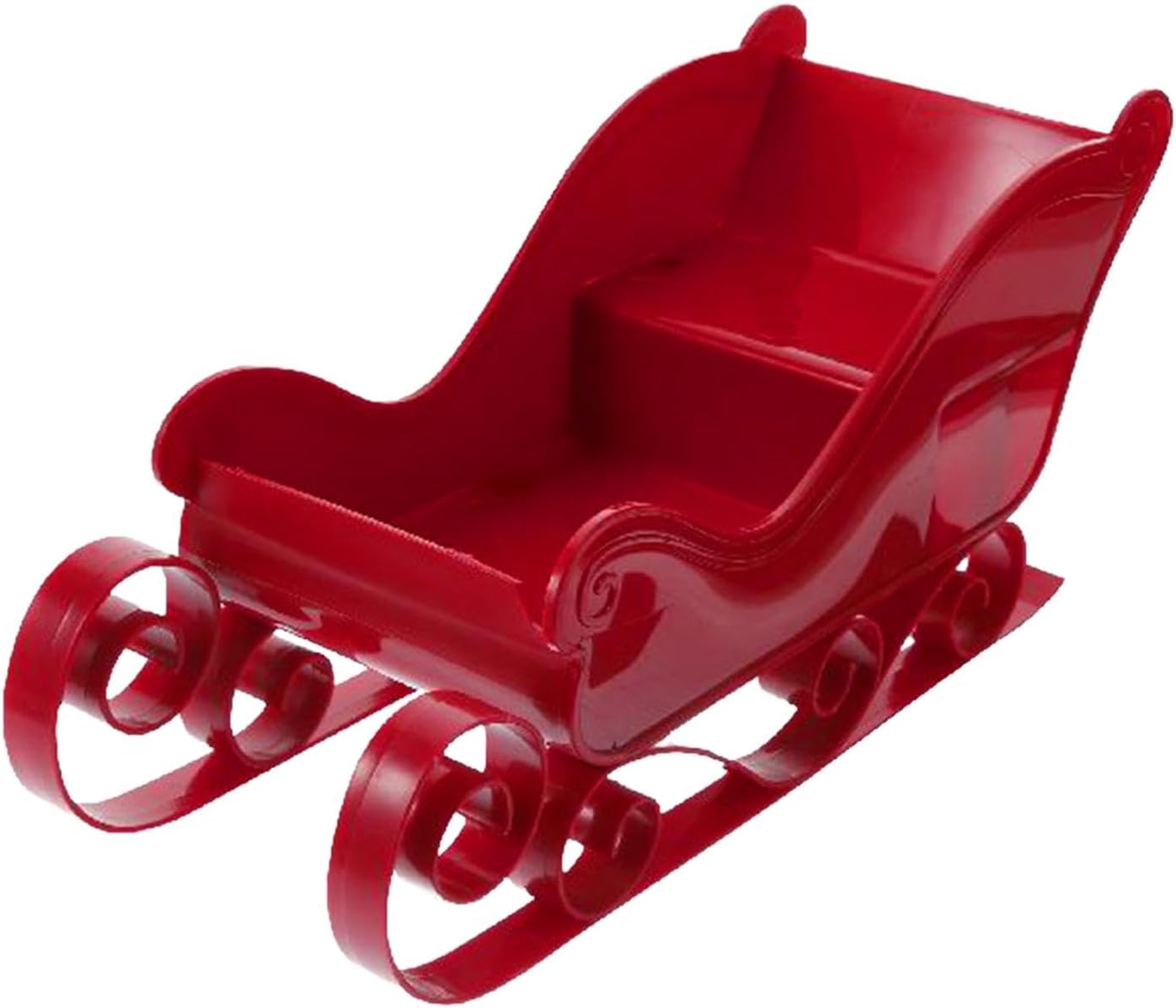 predolo Santa Sleigh Sleigh Sculpture Xmas Collection Crafts Festival Fireplace Birthday Gift Shelf Centerpiece Decor Figurines Miniature Sleigh, red