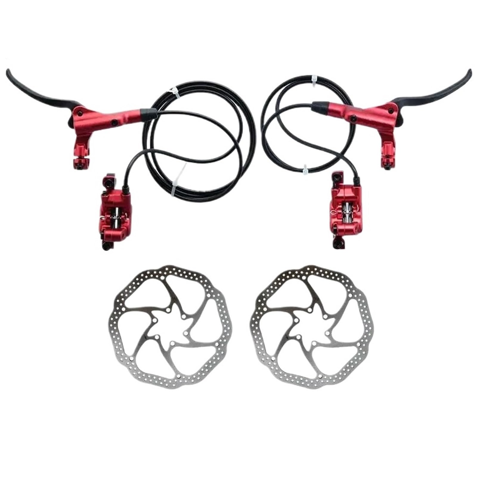 HB-876 Set Freno Idraulico a Disco Pieghevole per Mountain Bike a 4 Pistoni Set Anteriore 800 Posteriore 1450mm Parti per crampi per Biciclette MTB