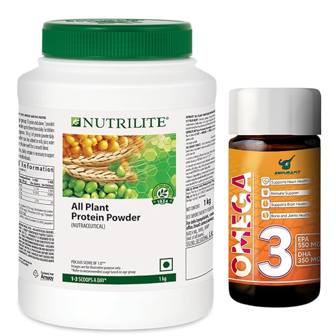Amway Nutrilite All Plant Protein powder (ALL PLANT 1KG) Free Omega 3