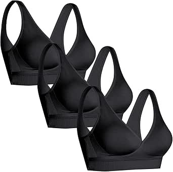 HOFISH Set van 3 naadloze clip-down diepe V-hals push-up