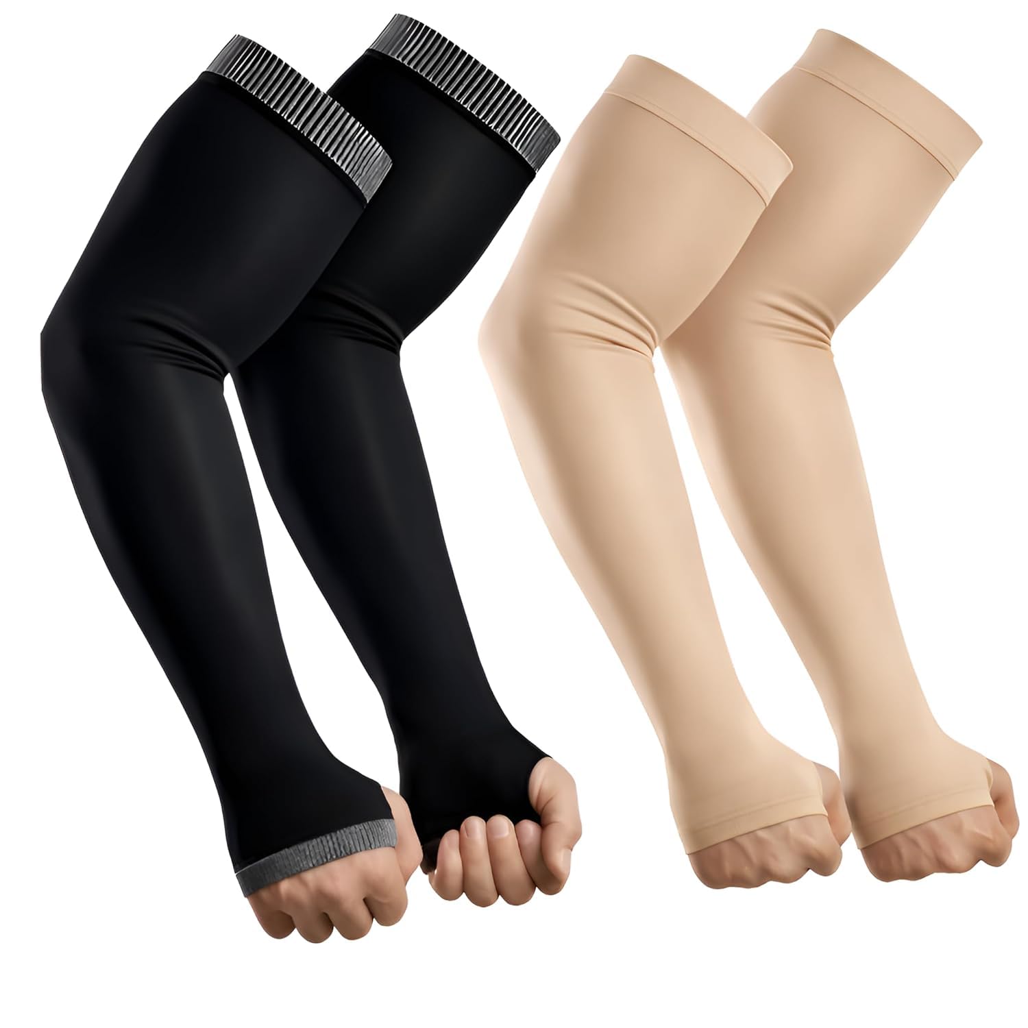 ZAYN TRENDS Cooling Arm Sleeves for Men & Women | UPF 50+ UV Sun Protection Arm Covers | Arm Sleeves for Running, Cycling, Golf, Basketball, Fitness & Outdoor Sports | 2 Pairs-image-1