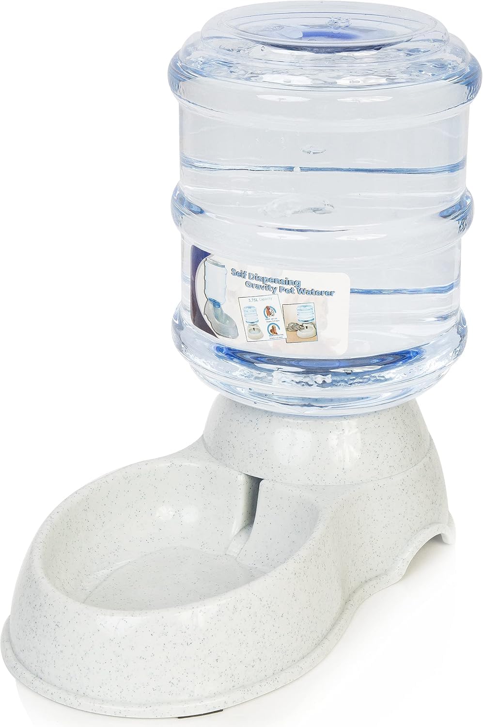 ZONETECH Pet Water Dispenser- Premium Quality Durable Self-Dispensing Gravity 3.7 Liters Capacity Suitable for Medium and Large-Sized Cats and Dogs