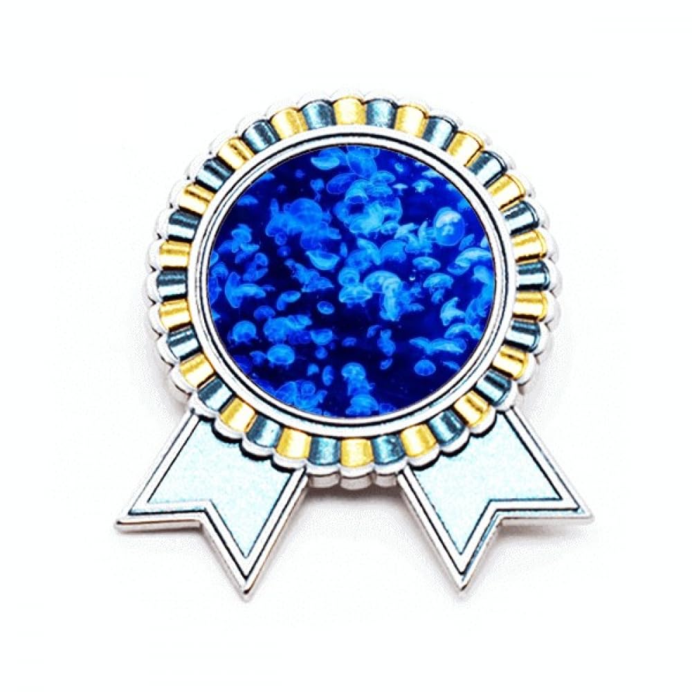 Médaille méduse bleue broche océan cadeau idéal passionné science nature - 4