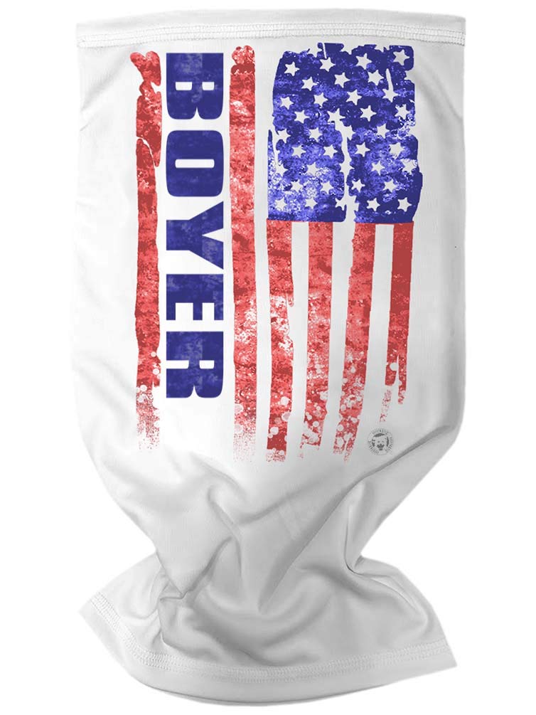 Boyer American Flag Face Bandana Gaiter Tube Scarf Costume