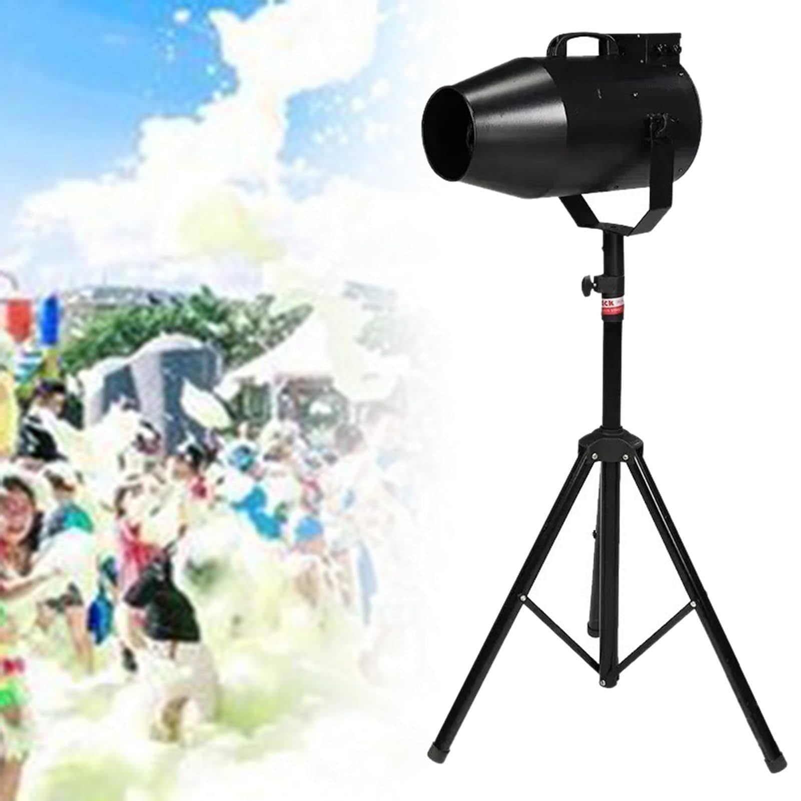 Pistolet pianowy o dużej mocy 1000 W, wydajność produkcji piany 20 m³/min, zasięg 6-10 m, pistolet do baniek mydlanych na letnie imprezy przy basenie, imprezy dla dzieci, efekty sceniczne