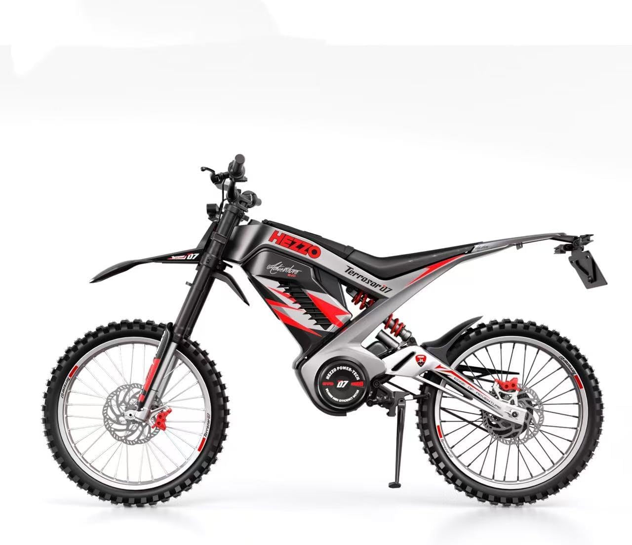 72v8000W35AH Electric Dirt Bike, Off-Road Motorcycle with Disc Brakes,Top Speed 80km/h,Middle Motor (Red)