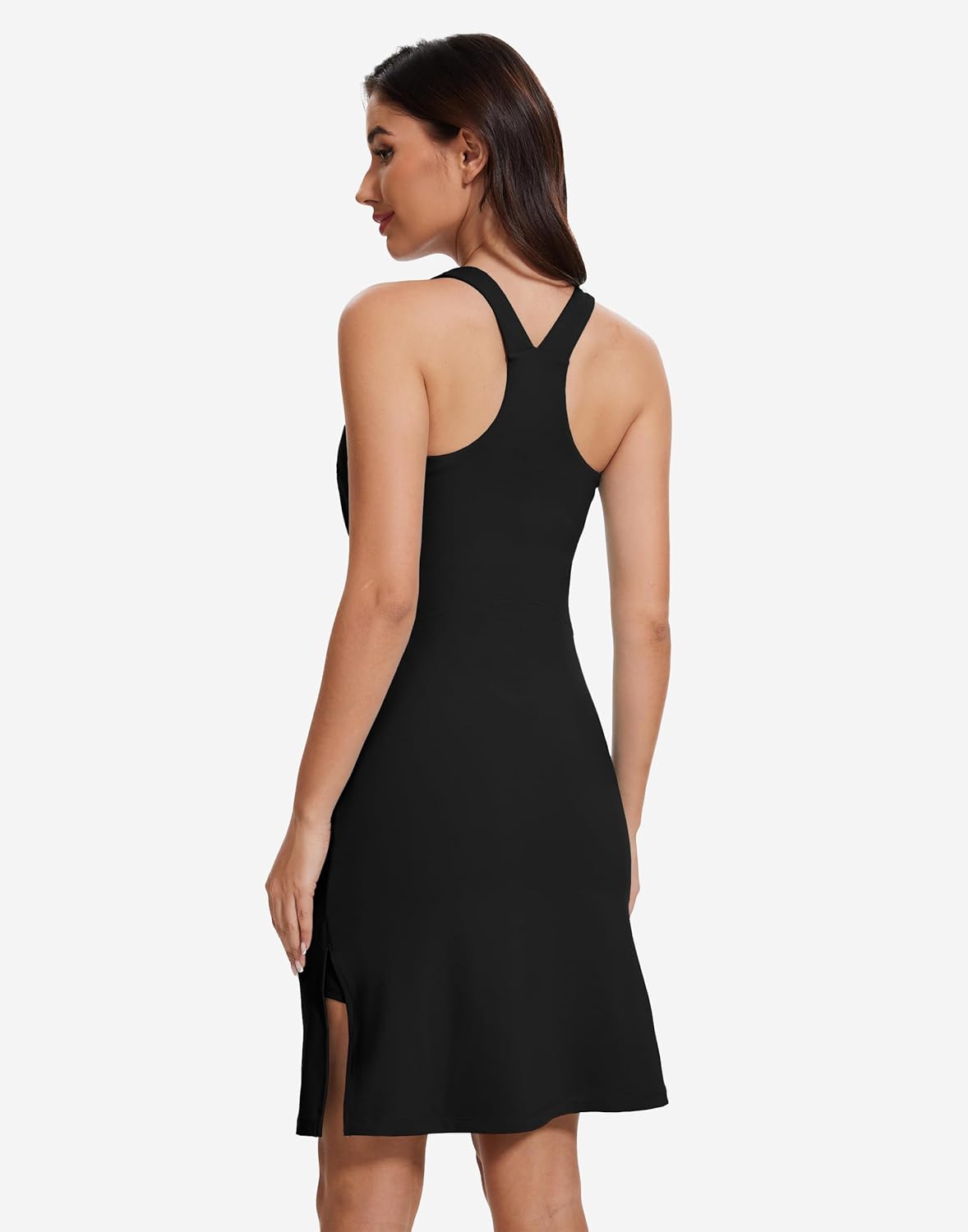 M MOTEEPI Women Maternity Athletic Dress with Built-in Shorts & Bra Pregnancy Sleeveless Summer Casual Dress for Golf Tennis