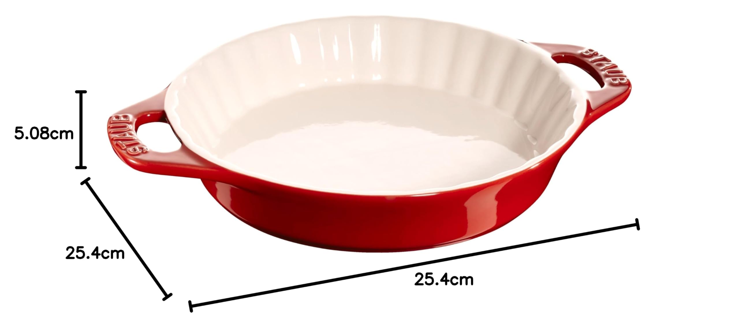 Staub - Tarteira em cerâmica 24cm da Staub - 20.1337.0800 - Vermelho