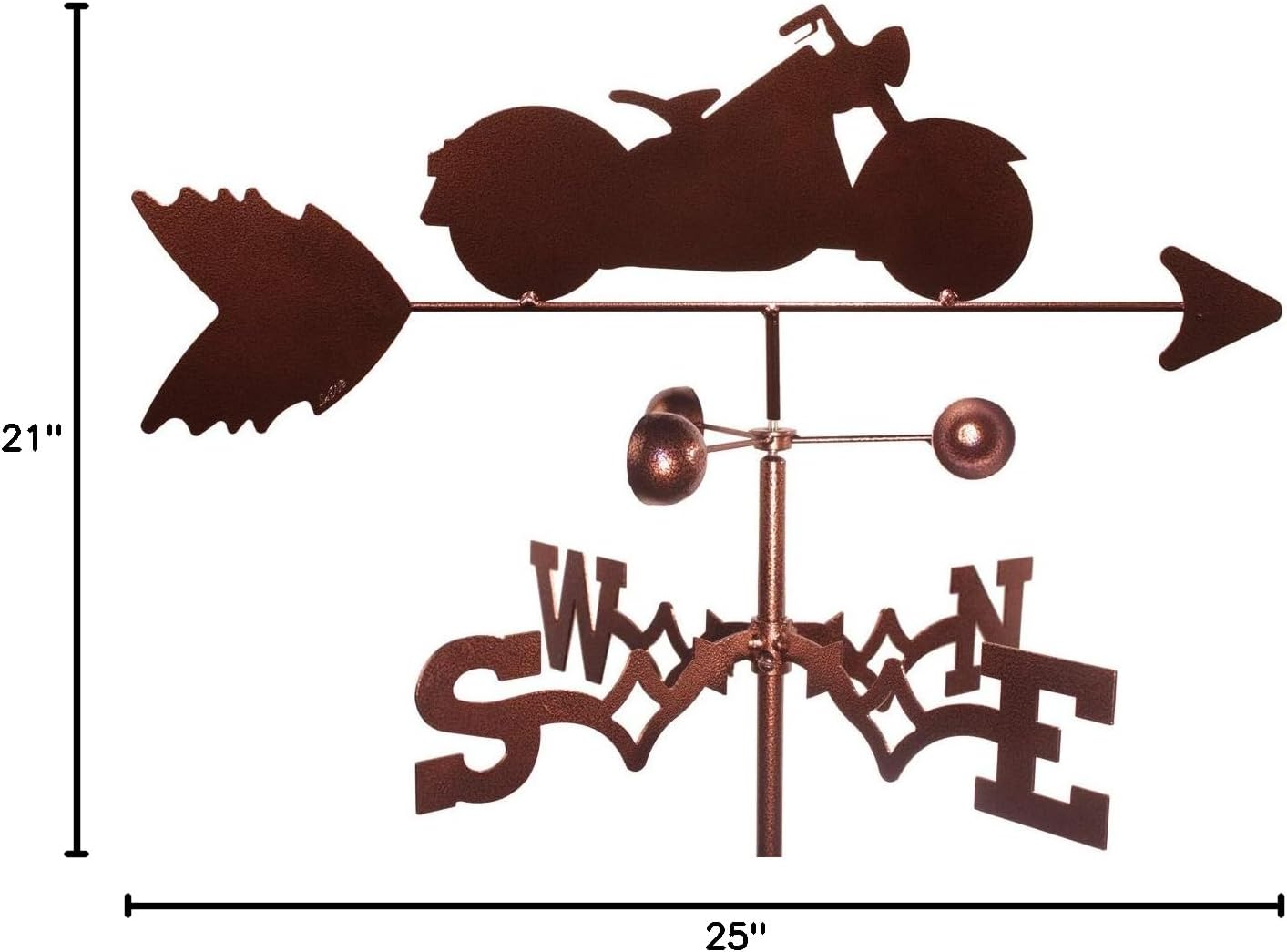 Indian Motorcylce Weathervane with Roof Mounting