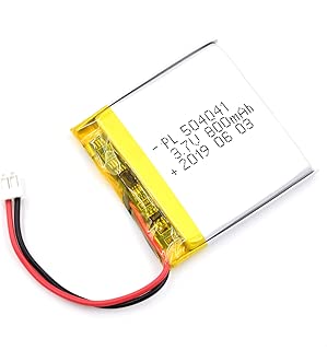 AKZYTUE 3.7V 800mAh 504041 Lipo Battery Rechargeable Lithium Polymer ion Battery Pack with JST Connector - coolthings.us