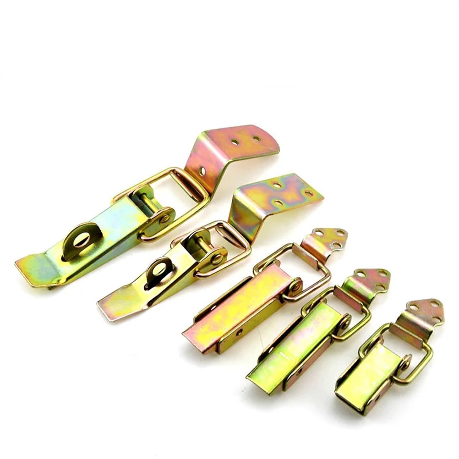 Buckle Two Kinds of Materials Spring Loaded Suitcase Chest Locking Hasp Lock Hardware Box Lock Toggle Latch 1Pcs(5pcs-507-304 SUS)