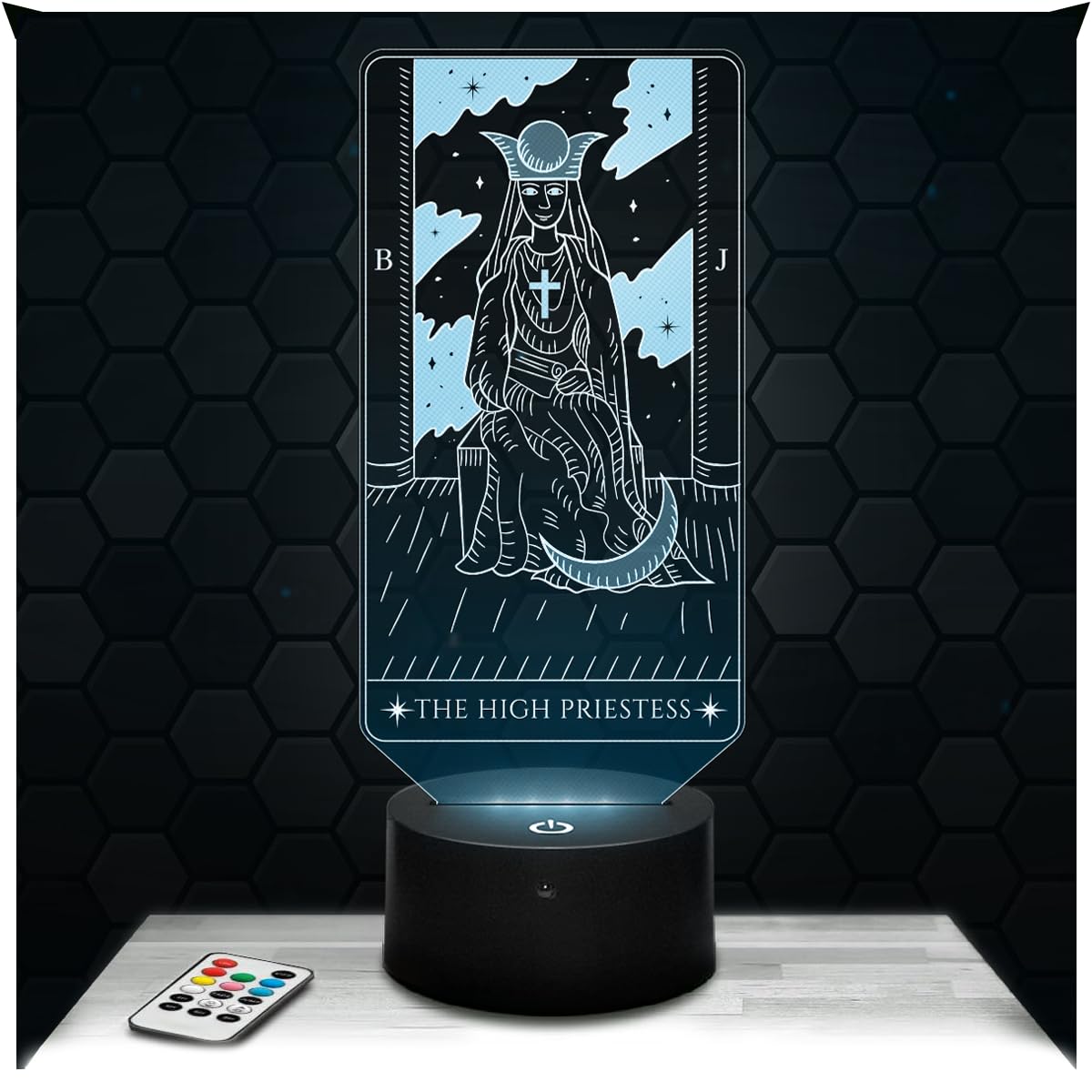 Lampephoto.fr - Pope Arcane Tarot 3D Lamp, Gift idea Decor Card Clairvoyance Cartomancy Oracle, Lamp Decor Office Living Room Pope Arcane Tarot, Soft Light. Original Christmas, Gift Idea, Led Bedside