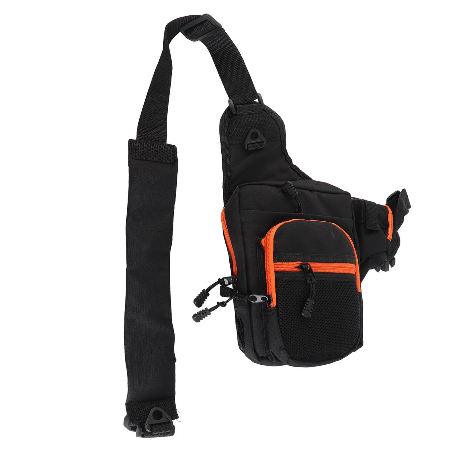 Acouto 32*39*12CM Torba Wędkarska ILure Wielofunkcyjny Wodoodporny Płócienny Kołowrotek Torba na Przynęty Pudełko itp. Kieszenie na Szczypce do Twojego Wielofunkcyjnego Liczne i Sprzęty do (BLACK)