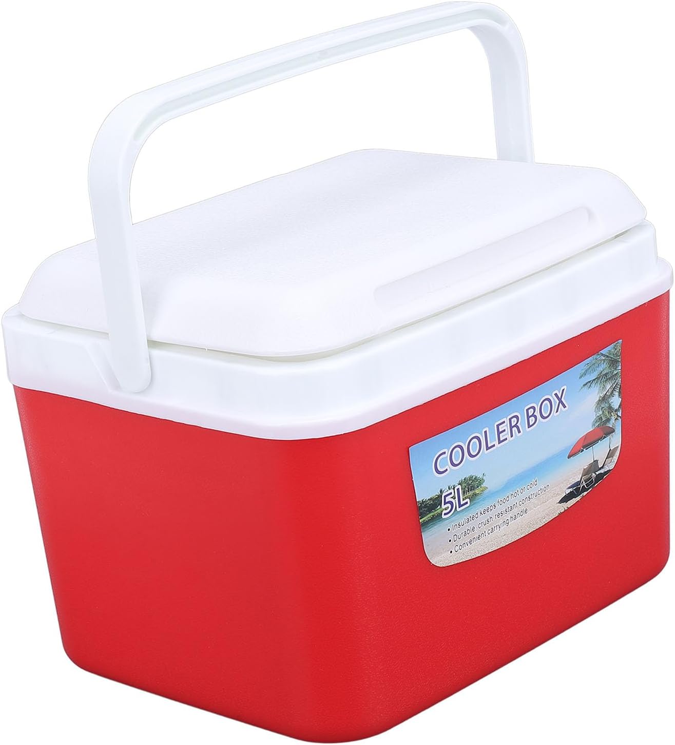 SIXRUN 5L Portable Cooler Box, Multifunctional Keeps Food Freshness and Drink Cool Insulated for Travel Camping Fishing and Outdoor Activities