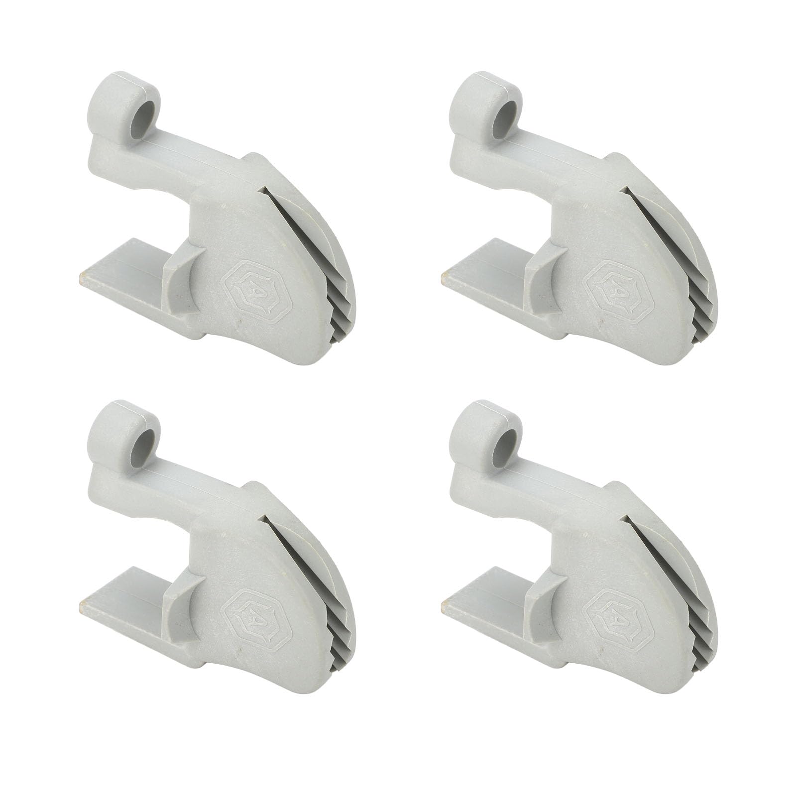 Fydun Pontoon Boat Clips Nylon Versatile Boat Bumper Hangers 4pcs Quick Removal Installation for 1in 1.25in Rectangular Tube Marine Yacht Boats (Gray)