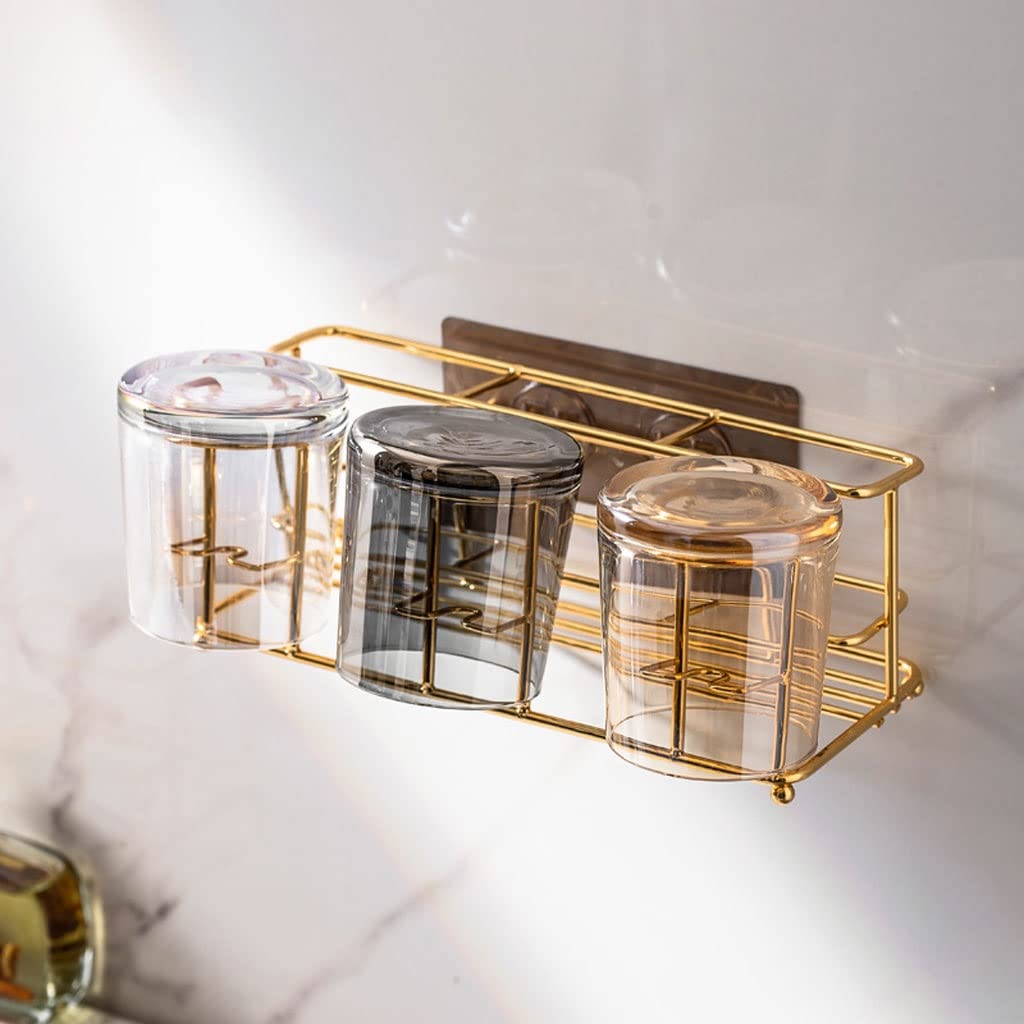 Estante de Almacenamiento para cepillos de Dientes, Soporte para cepillos de Dientes para Montaje en Pared, Soporte para cepillos de Dientes para baño, afeitadora, cosméticos, Limpiador Facial (B)