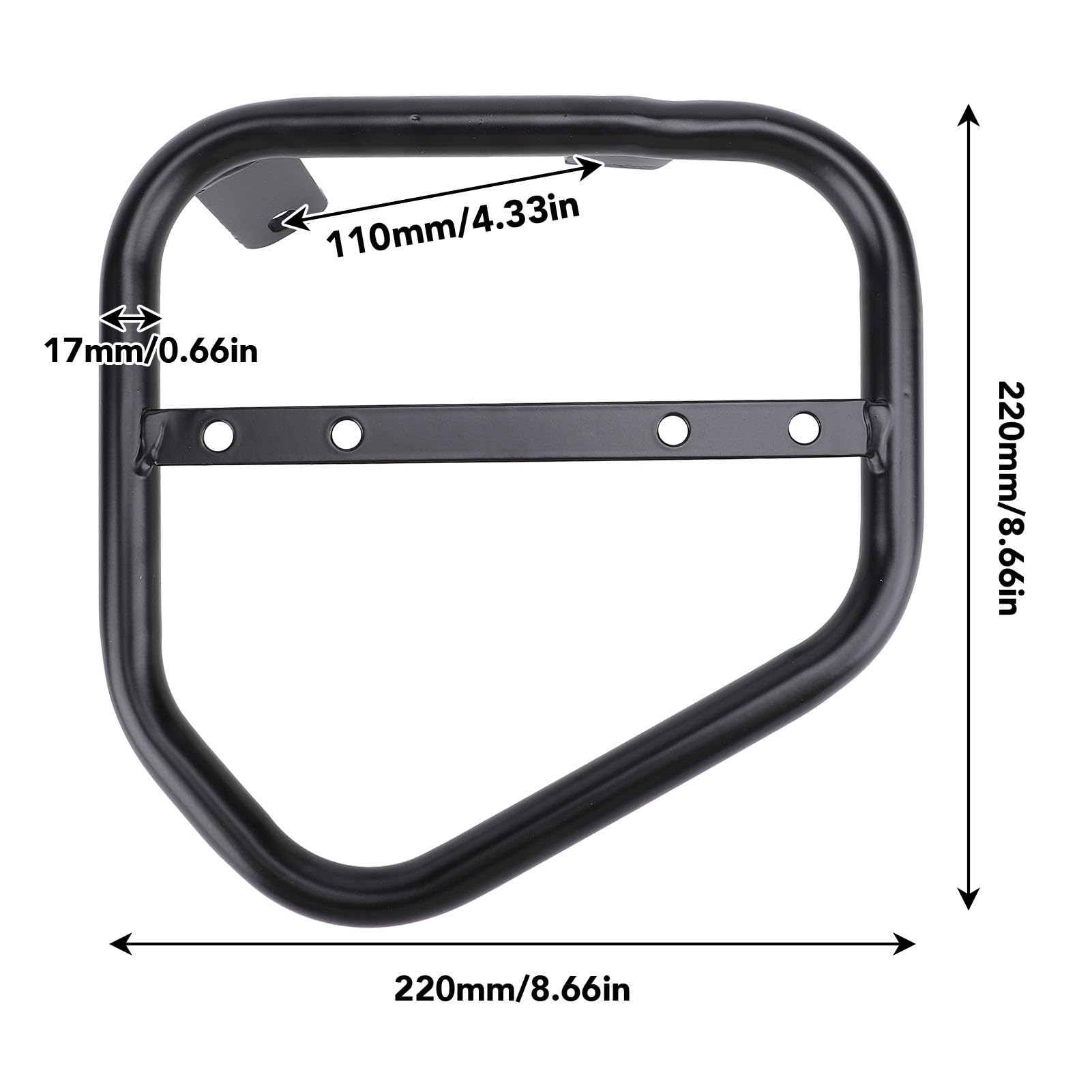 Mensola Portabagagli in Ferro per Staffa per Borsa Laterale per Moto per Scrambler 400 800 2015-2022 (A sinistra: DS638 BBZJ)