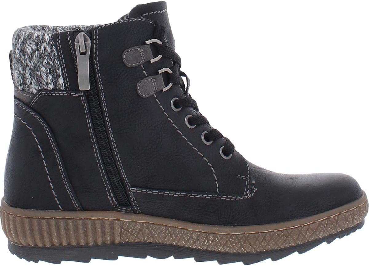 Spring Step Relife Karlene Waterproof Ankle Boots for Women | Shoes for Women with Sweater Top, Decorative Zipper and Cozy Sherpa Lining - Image 3