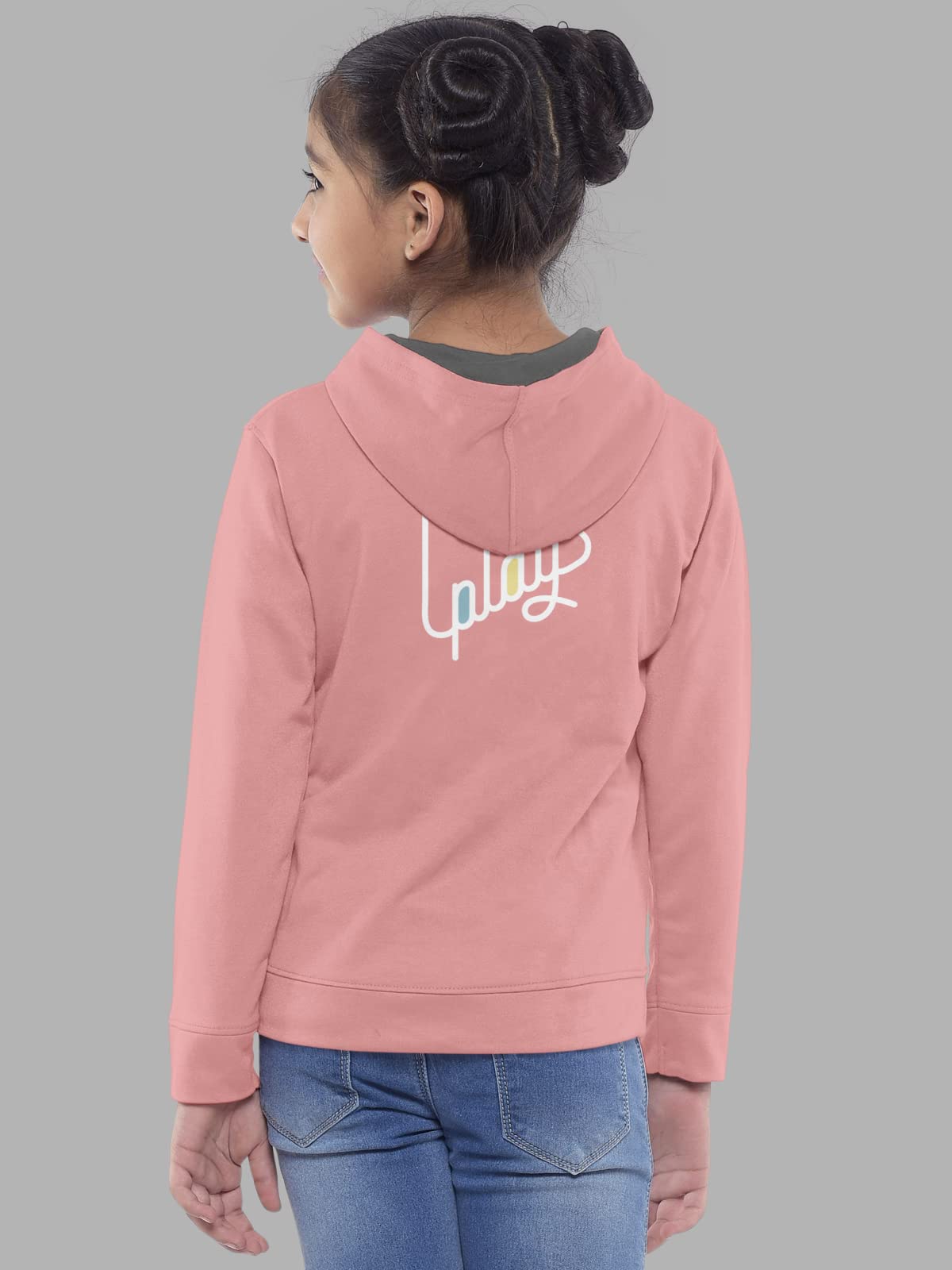 HELLCAT Girls Regular Fit Fulsleeve Hooded Sweatshirt with Rib - Combo Pack of 2 - Onion/Green_3-4 Years 1