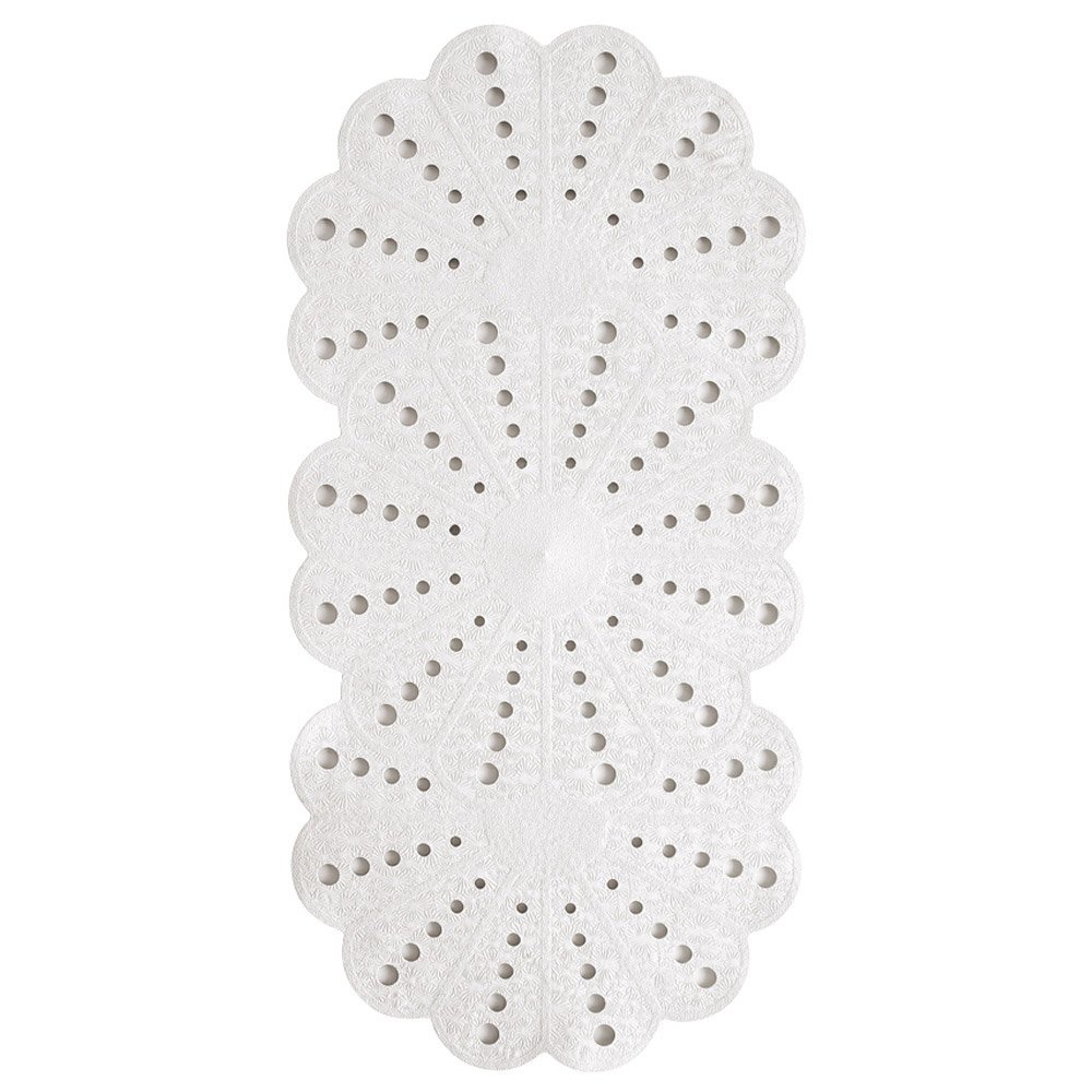 Showerdrape Petal Anti Slip Bath Mat, White