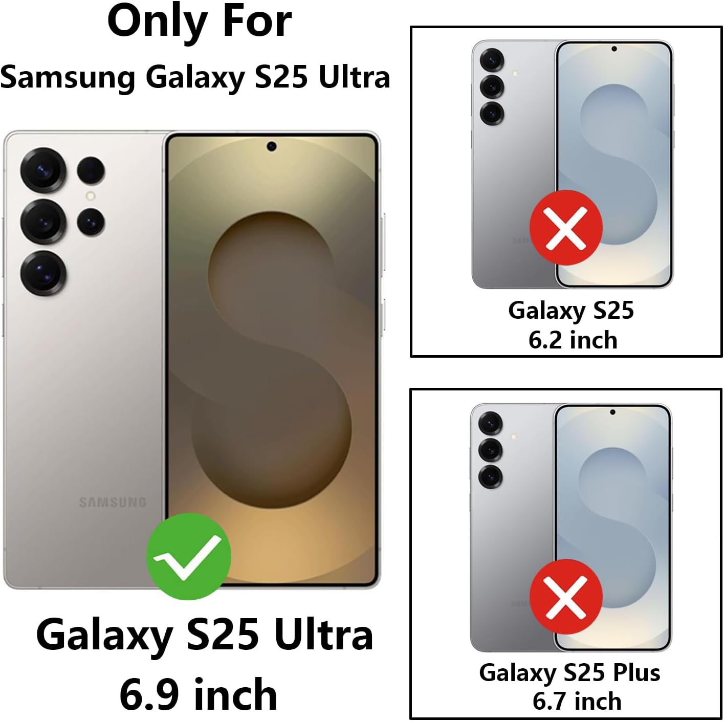 for Samsung Galaxy S25 Ultra Case, Heavy Duty 3 in 1 Hybrid Military Grade Shockproof Drop Full-Body Protective Cover for Samsung Galaxy S25 Ultra 5G 6.9" 2025, Brown Cow Print - Image 2